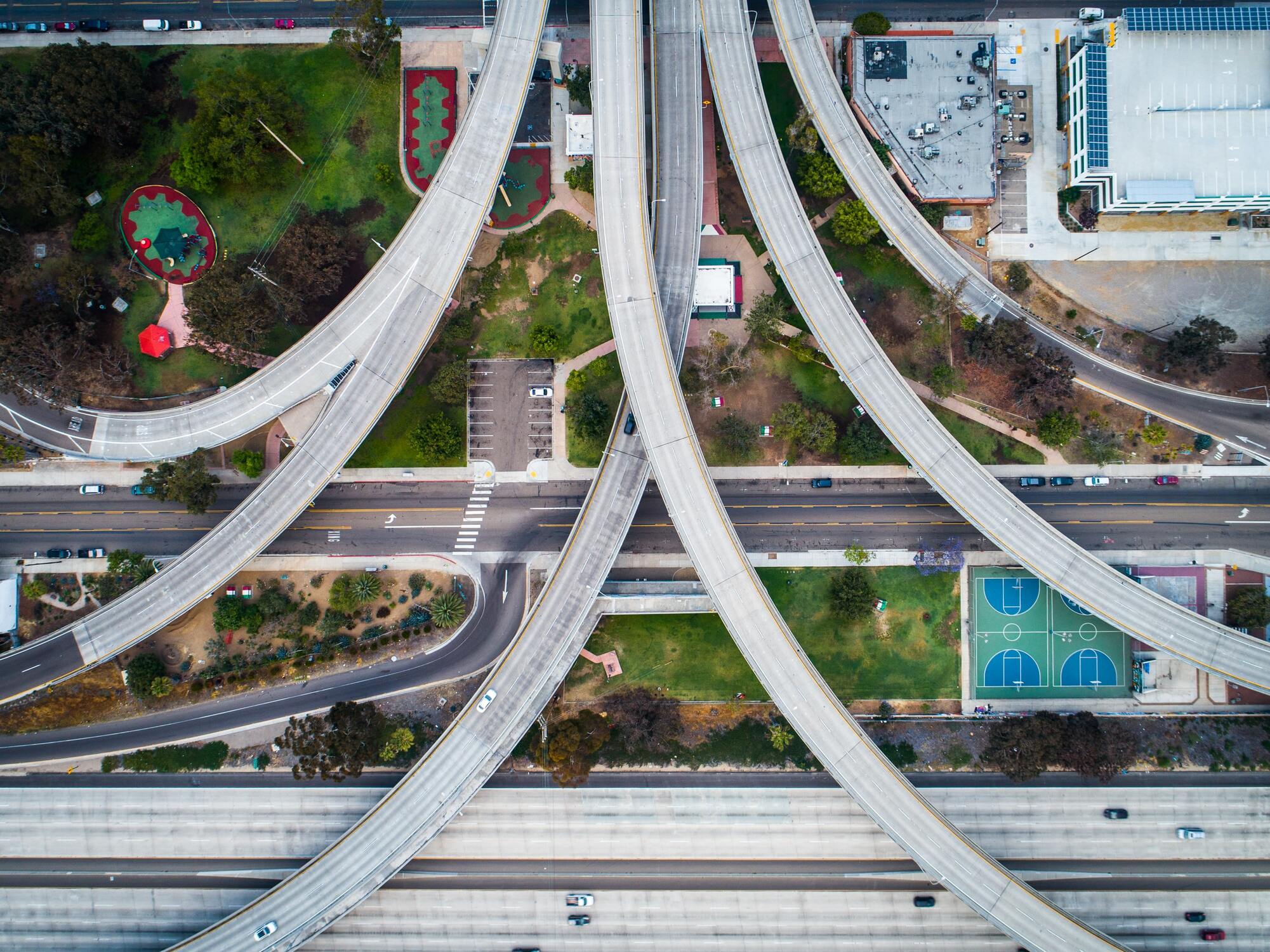 Highways connections from the sky