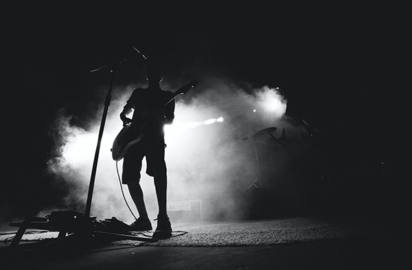 Man playing the guitar